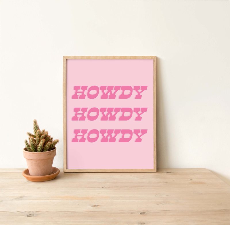 Howdy Art Print printable art by Cristina Carolina