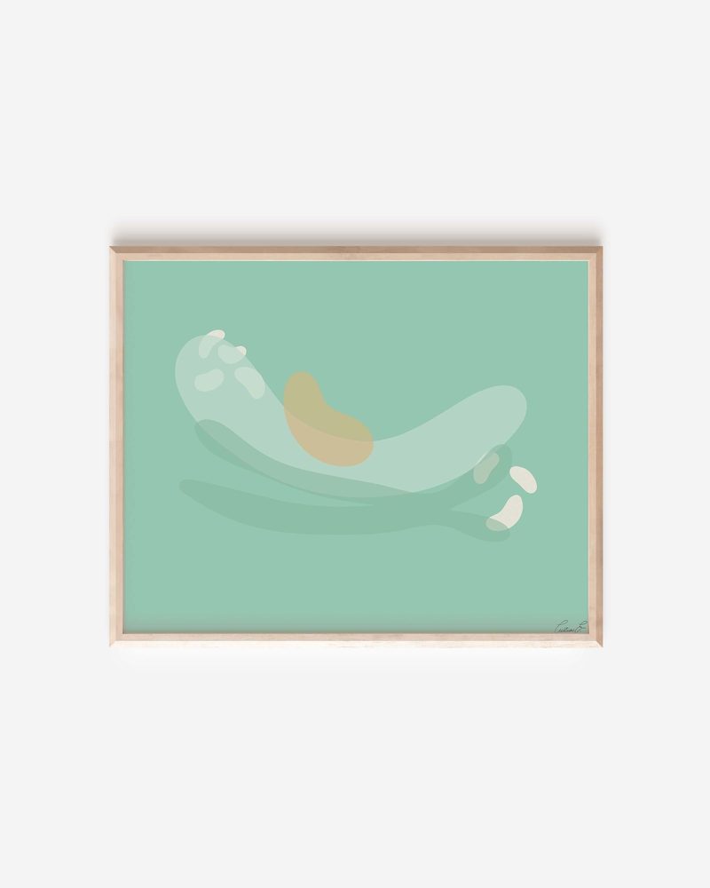 Pickle Food Art printable art by Cristina Carolina