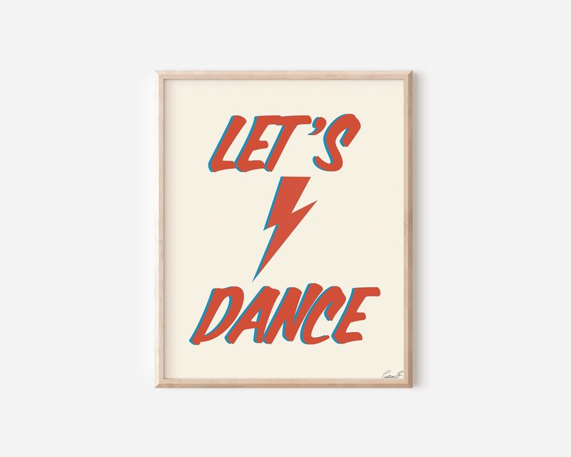 Let’s Dance (David Bowie) art print by Cristina Carolina
