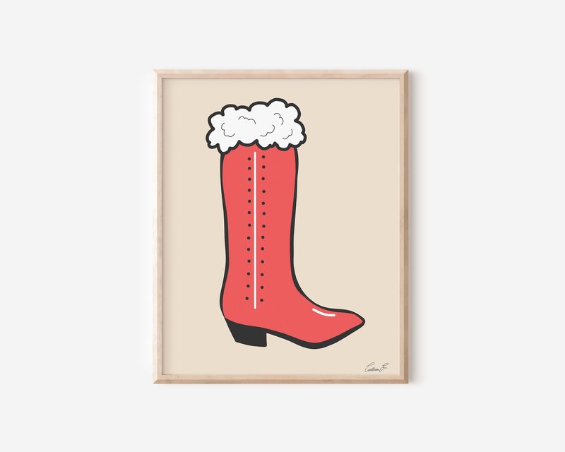 Santa Claus Boot art print by Cristina Carolina