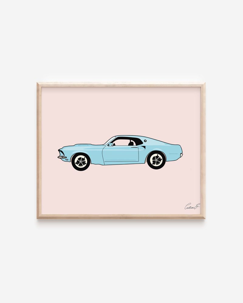 Printable Mustang Car Art Print printable art by Cristina Carolina