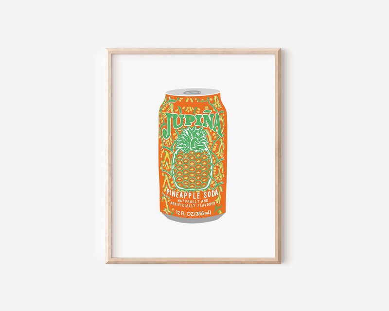 Jupiña Soda Art Print printable art by Cristina Carolina